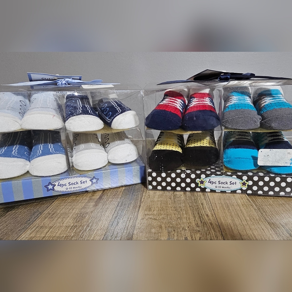 2 - Baby Boy 4 pc Sock Gift Sets